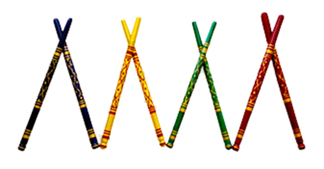 DMS RETAIL Multicolor Heavy Wooden Sankheda Dandiya Garba Sticks 14 Inches Big Size Pack of 3 Pair - Image 4 thumbnail