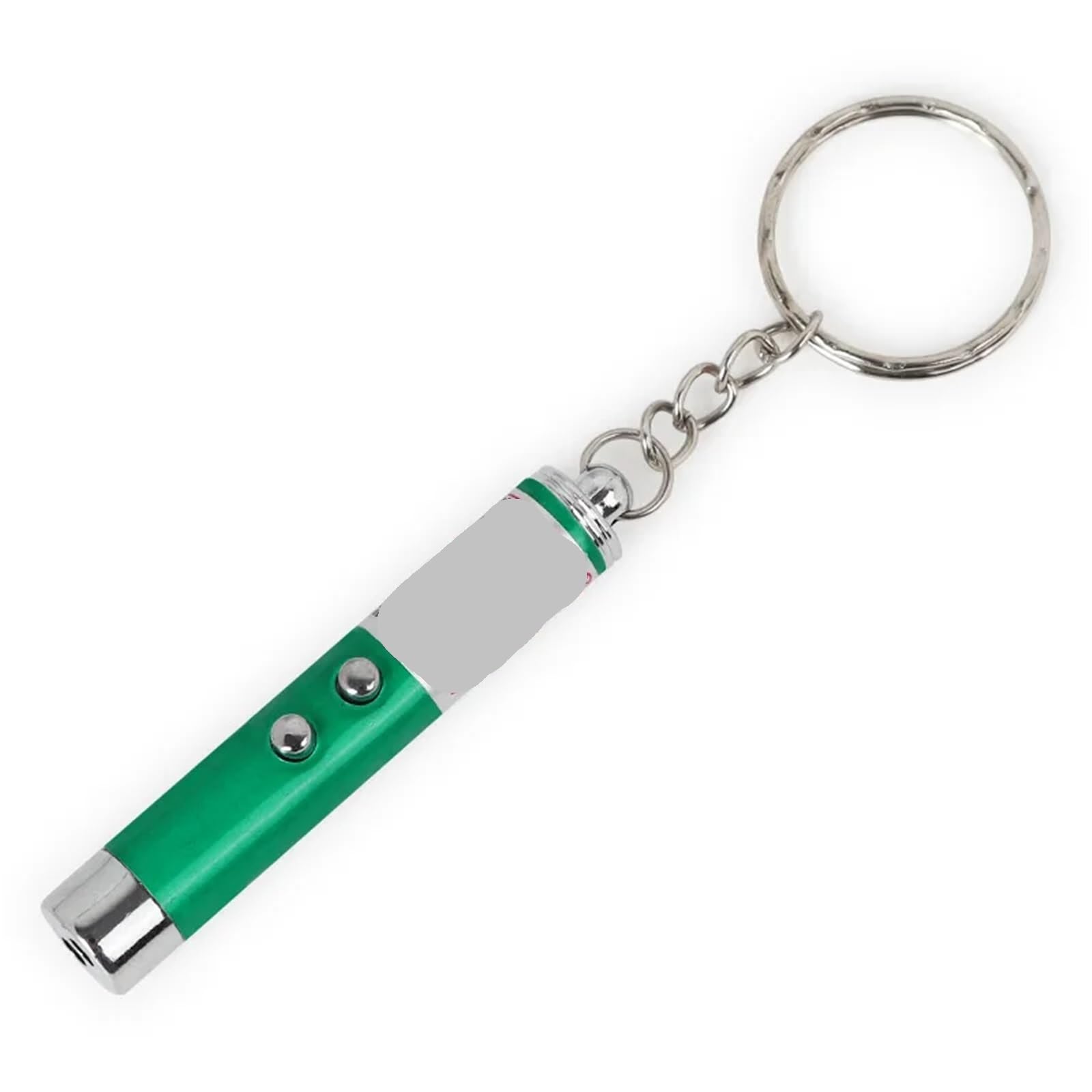 Diyouke 2pcs Interactive Cat Toy with Teaching Projection Indicator - Mini Keychain Pen for Cats(Batteries Not Included)(Green)