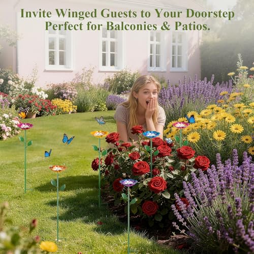 MYMULIKE Bee Watering Station for Garden, 6 Pack Bee Bath for Garden Decor, Butterfly Feeder to Attract Pollinators as Watering Station by MYMULIKE - Image 5