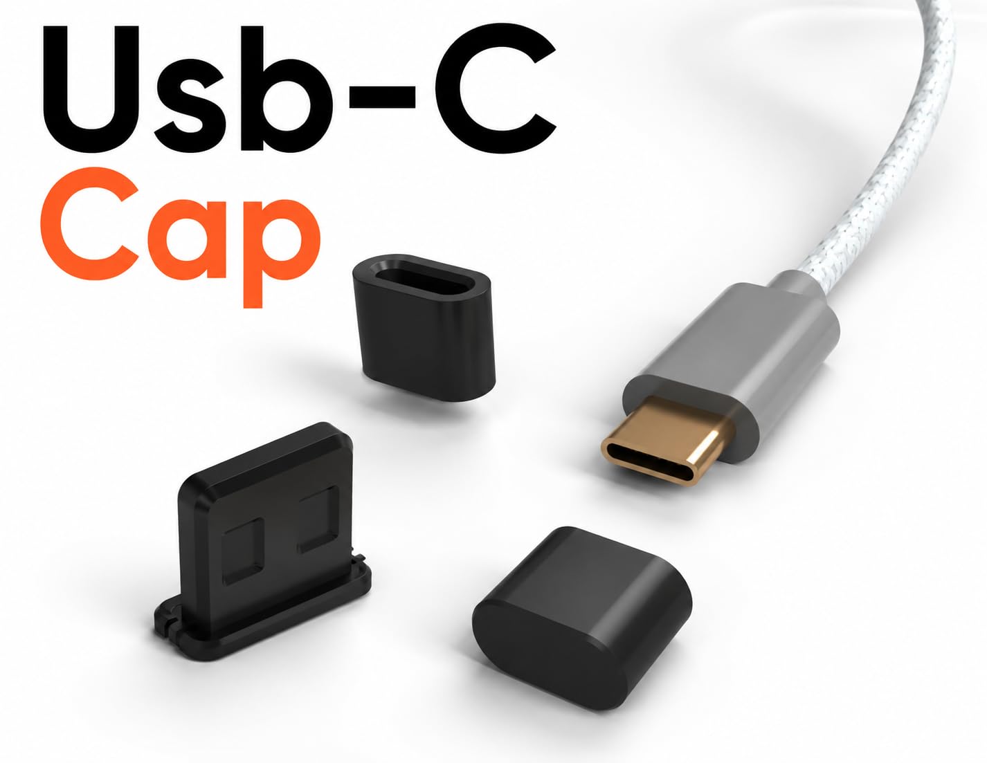 Vishw Enterprise USB Dust Protection Caps Set 15 Pack, USB-C & USB-A Port Covers, Black — Amazon image 4