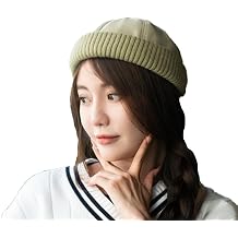 Stylish Brimless Beanie - Vintage Docker Cap- Skull Watch Beanie Hat for Women Girls