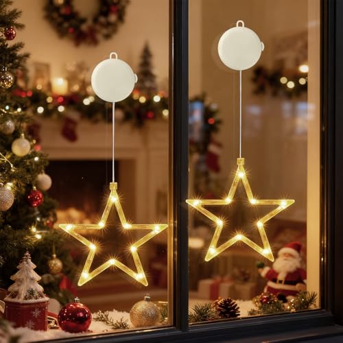 CNMTCCO LED Sterne Weihnachtsbeleuchtung, 2 Stück 10 LED...