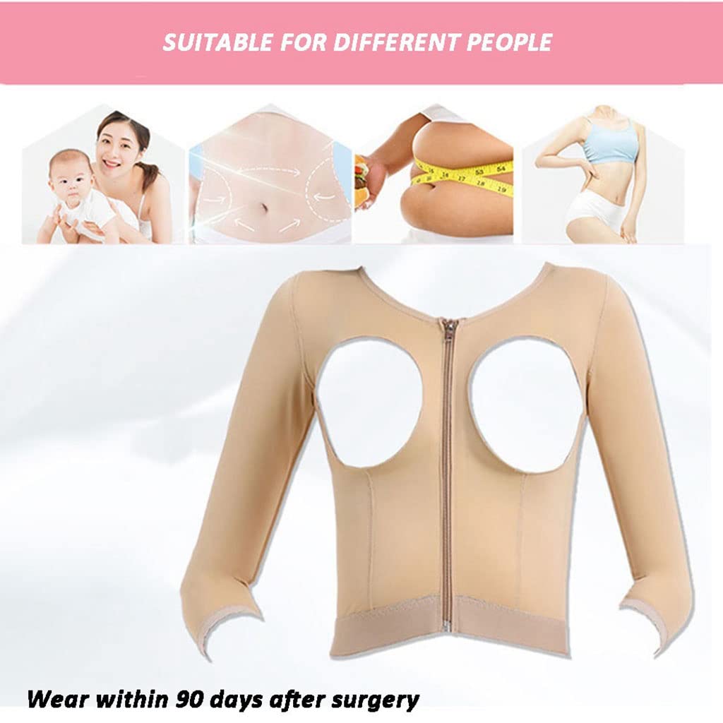 Post Quirúrgico Moldeador de Brazos para Mujer Mangas de Compresión Banda de Apoyo para Los Senos Tops Moldeadores Más Delgados Chaleco Corrector de Postura de Liposucción