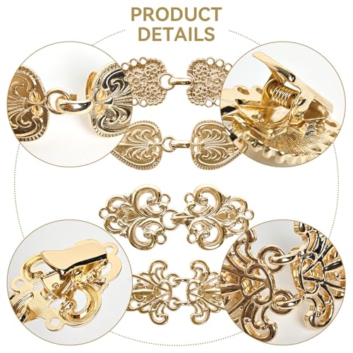 Image of 4PCS Vintage Dress Clips Cinch Shirt Clips Shawl Clips Shawl Clips for Woman and Girls
