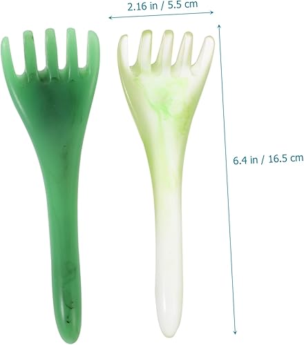 Miniatura 3 de 2 unids herramienta de cabeza para el cuidado del cabello peine masaje resina cera de abejas mujeres cuero cabelludo chatarra gusha raspador masaje