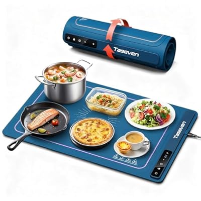 Food Warming Mat, Silicone Heating Tray with 7 ...