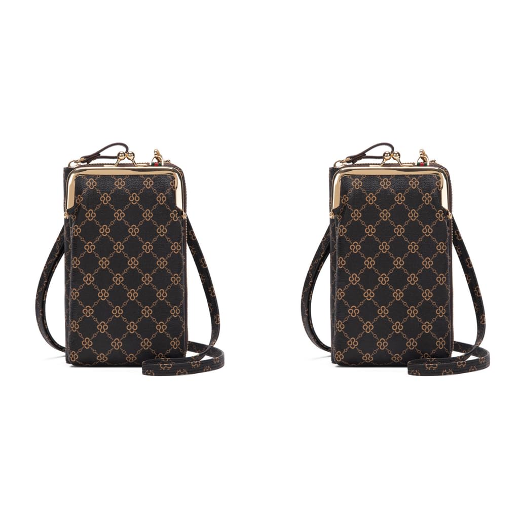 palay Crossbody Phone Bag for Women Stylish PU Leather Mobile Cell Phone Holder Pocket Purse Wallet Bag Pouch with Zipper Sling Bag Mini Shoulder Bags Brown-picture-44