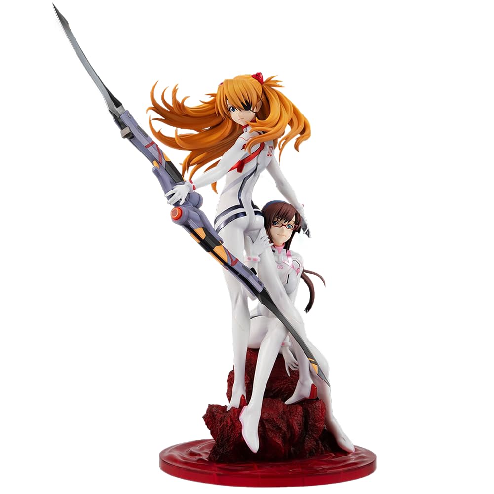 Xinchangda Ayanami Rei and Asuka Langley Soryu Figure,2pcs Anime Girl Character Statue Model Figurine Desktop Display Decoration Action Figure Gift for Fans