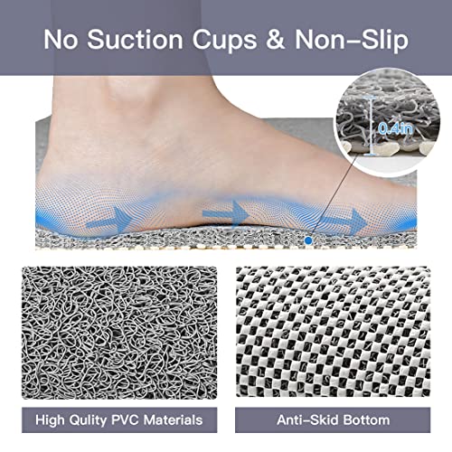 Zoryllic SSM Shower Mat Non Slip,Soft Square Shower Mat thumb #3