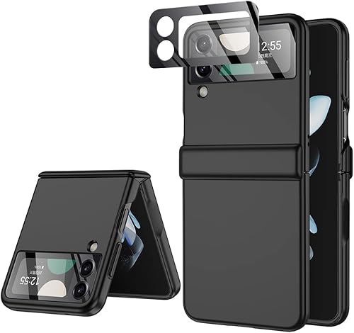 Funda para Samsung Z Flip 4 protección de bisagra de cubierta completa Funda delgada para teléfono con protección de pantalla incorporada protección