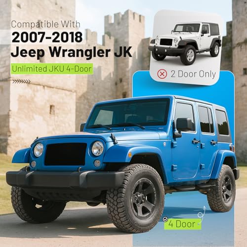 Estribos laterales robustos para Jeep Wrangler JK Unlimited miniatura 2