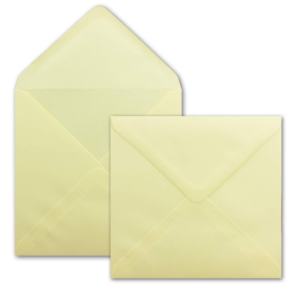 Glüxx-Agent - Sobres cuadrados (15,5 x 15,5 cm, 100 g/m², con solapa, 15,5 x 15,5 cm), color amarillo claro