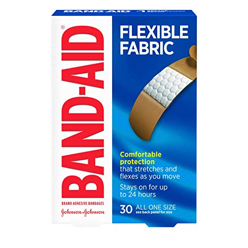 Band-Aid Brand Flexible Fabric Adhesive Bandages for Wound Care and First Aid, All One Size, 30 ct