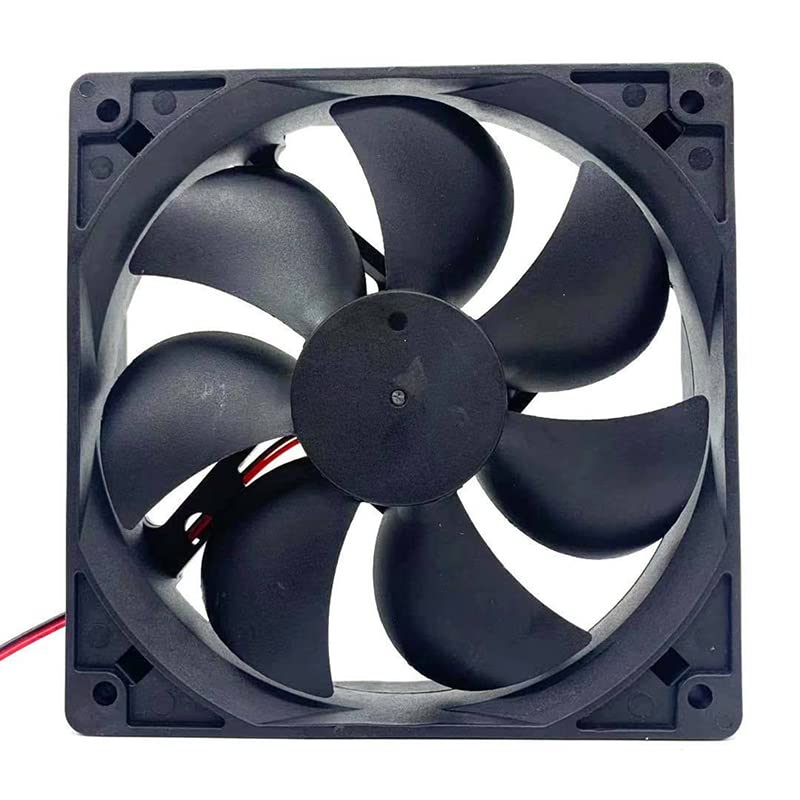 D12BH-12D 12038 12CM Cooling Fan, 12V 2-Wire 2-Pin 0.3A Industrial Silent High Air Volume Fan