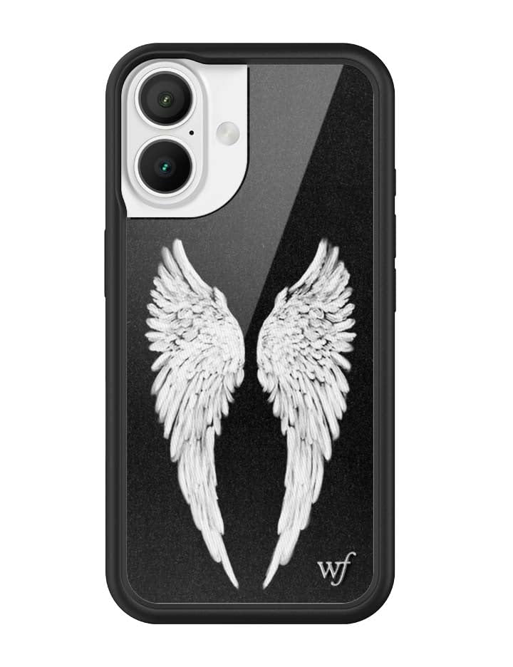 Image of Wildflower Cases - Compatible with iPhone 16 | Protective Black Bumper, 6.5ft Drop Test Certified, Women Owned Small Business | Angel Baby Black