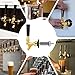 Draft Beer Shank Faucet Kit, 3Ft Beer Faucet Shank Self-Closing Golden Beer Tap Faucet, Kegerator Parts Wrench Barb Connector Tap Brush for Homebrew