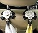 Lagnlnaoy 2PC Styling Cute Camellia Flowers Car Hooks Seat Back Hangers Organizer Auto Headrest Mount Storage Clips Car Accessories