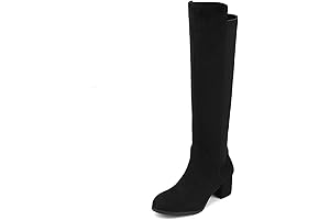 Women's Knee High Stretchy Fashion Boots: The Perfect Calf Boots for Women Low Heel