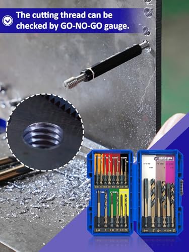 Jefe Hex 20Pcs Hex Shank Drill And Tap Set, Quick Change Tap Set And Hex Drill Bit Set thumb #2