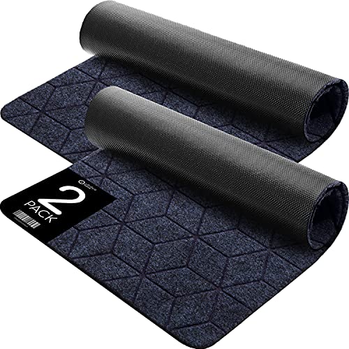 Absorbent Door Mat - 2 Pack Door Mats Indoor - 30x18 Indoor Door Mat - Welcome Mat - Welcome Mat Indoor - Welcome Mats Outdoor - Entryway Rug - Doormat - Front Door Mat - Door Mat Grey