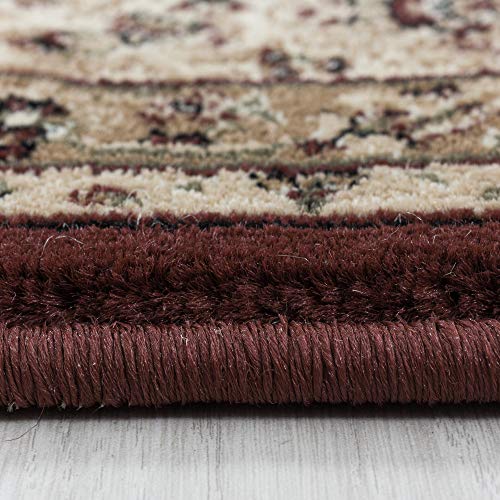 Carpetsale24 Orientteppich Kurzflor Orientalischer Teppich, Klassisch Oriental Ornament Design, Rechteckig, rot Farbe… – Bild 5