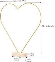 Vista 5 de LIFKOME 2 juegos de coronas de aro floral en forma de corazón con base de madera, anillo atrapasueños para decoración de centros de mesa