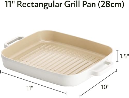 Miniatura 3 de NEOFLAM FIKA - Sartén antiadherente para barbacoa, plancha, sartén, inducción, lavavajillas y horno, fabricada en Corea (11 x 9.8 pulgadas)