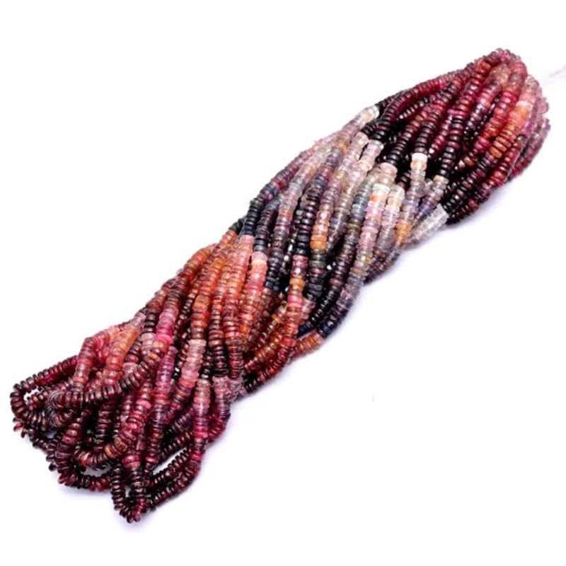 Perles Heishi en spinelles multicolores de 4-5 mm pour créer vos bijoux bohèmes de l'été