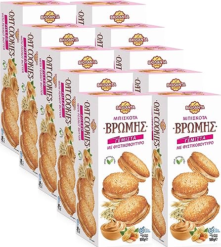 Cookies Doppelkekse gefüllte Hafer-Kekse mit Erdnussbutter-Creme 1800g aus Griechenland