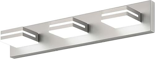 Miniatura 81 de SineRise - Lámpara LED para tocador de baño - Moderna lámpara regulable de acrílico con acabado blanco mate para iluminación de pared sobre el