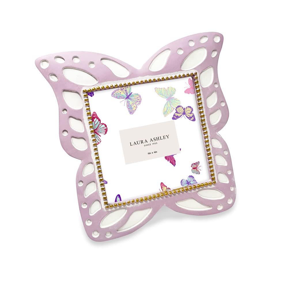 Amazon.com - Laura Ashley 4x4 Lavender Resin Butterfly Picture