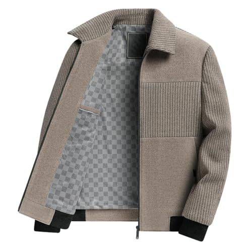 Veste d'hiver homme contre le froid et les plis doublure peluche chaude