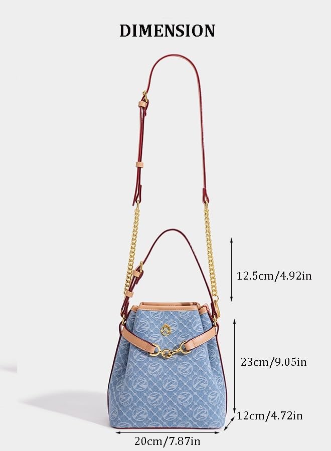 Denim Shoulder Bag for Commuting and Casual Outings - Versatile Handheld and Crossbody Design2