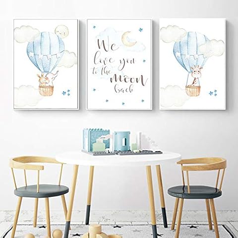Juego de 3 Laminas 30x40 Animales Cover