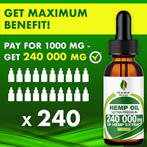 Hemp Oil Drops 24 000 000 mg, 100% Natural Extract, Natural Dietary Supplement, Rich in Omega 3&6 Fatty Acids for Skin & Heart Health, Vegan Friendly - Image 3