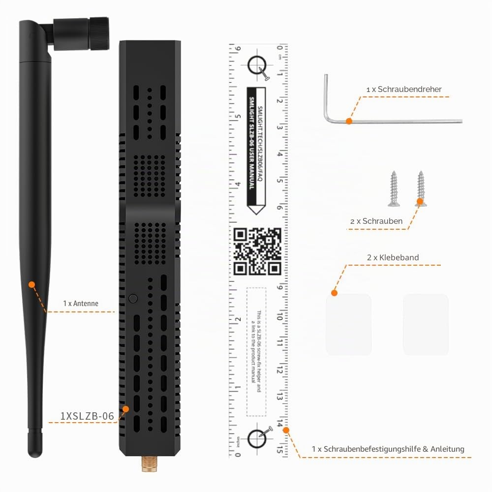 SMLIGHT SLZB-06 Upgrade– Zigbee 3.0 zu Ethernet, USB und WiFi Gateway-Koordinator mit PoE, funktioniert mit Zigbee2MQTT, Home Assistant, ZHA
