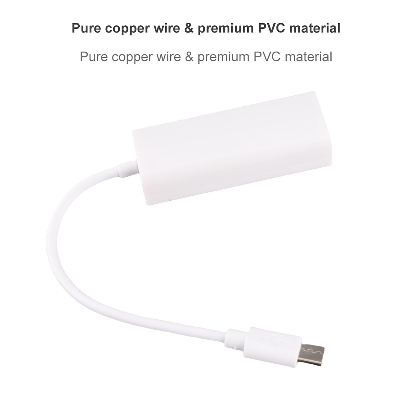 Konwerter Typu C na Rj45 Adapter Rj45 Typu C Biały Plastikowy Usb 3.1 Typ C na Rj45 100 Mb/S Ethernet Lan Adapter Sieciowy Konwerter do Laptopa Macbook Usb C