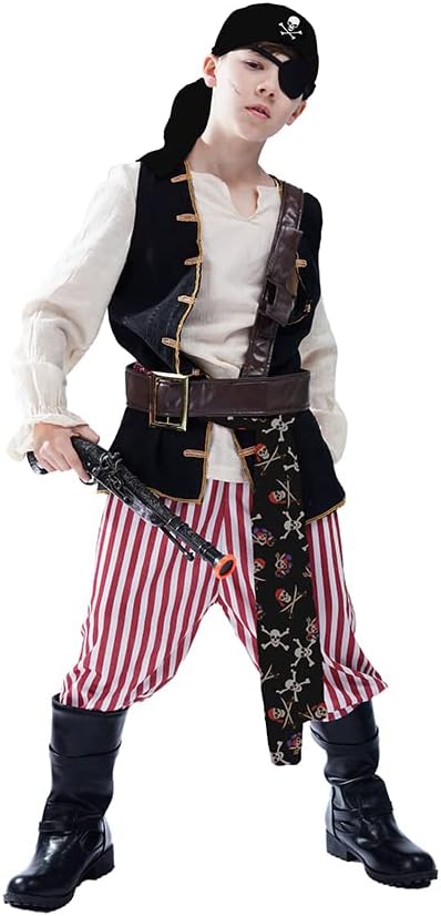 Boys Pirate Costume for Kids Halloween Cosplay Clothing - Image 5