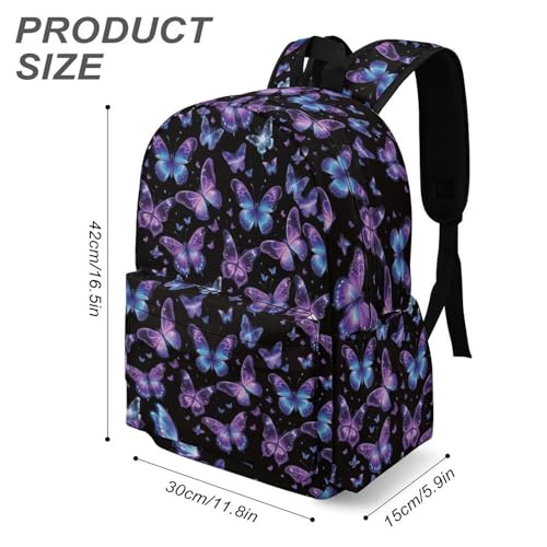Butterfly Backpack 17 Inch Oxford Cloth Casual Fashion Daily Commuter Backpack3