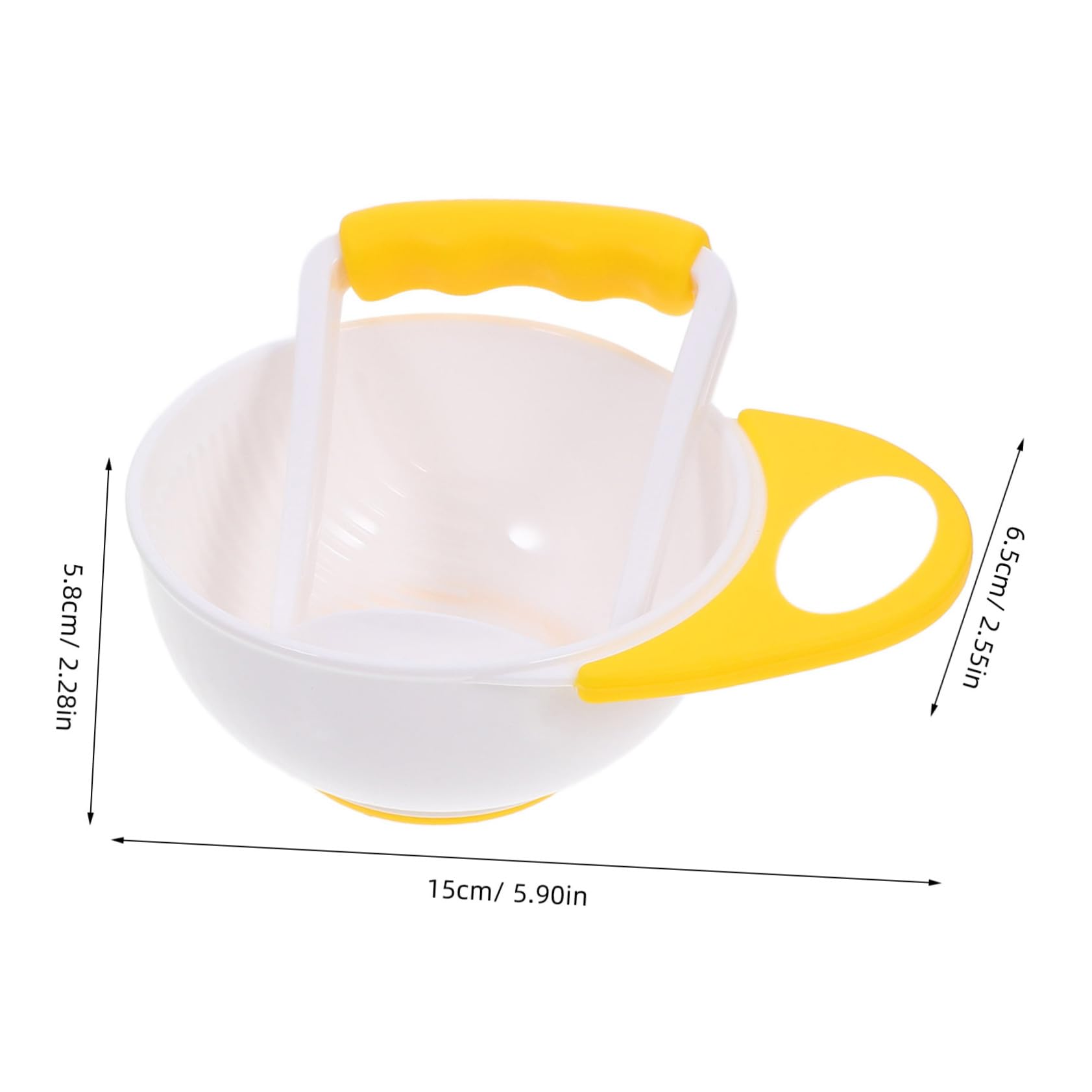 HEMOTON Grinding Bowl Set 2 Pack for Food Masher Dish Boys and Girls Fruit Vegetable Puree Maker