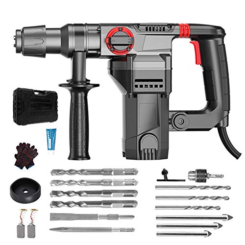 1600W Abbruchhammer Mit SDS-Plus Und 4 Funktionen in 1, SDS-Plus Schlagbohrmaschine, Anti-Vibrationen Am Griff Und…
