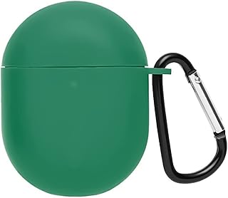 Case Cover Silicone Compatible with Xiaomi Redmi Buds 4 Portable Case Protective Cover With Hook For Xiaomi Redmi Buds4 (Green)