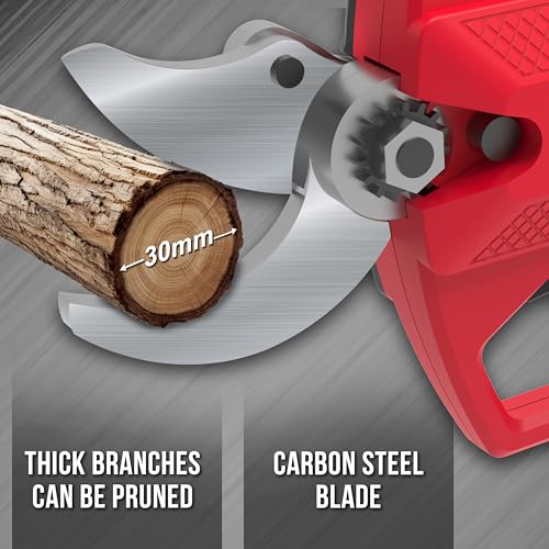 Image of iBELL BP 32-30 L1 Cordless Pruning Shears | 20V Tree Cutter & Garden Branch Cutter | Cuts up to 30mm | Stainless Steel Blade for Gardening Use | 2.0Ah Battery & Charger Included