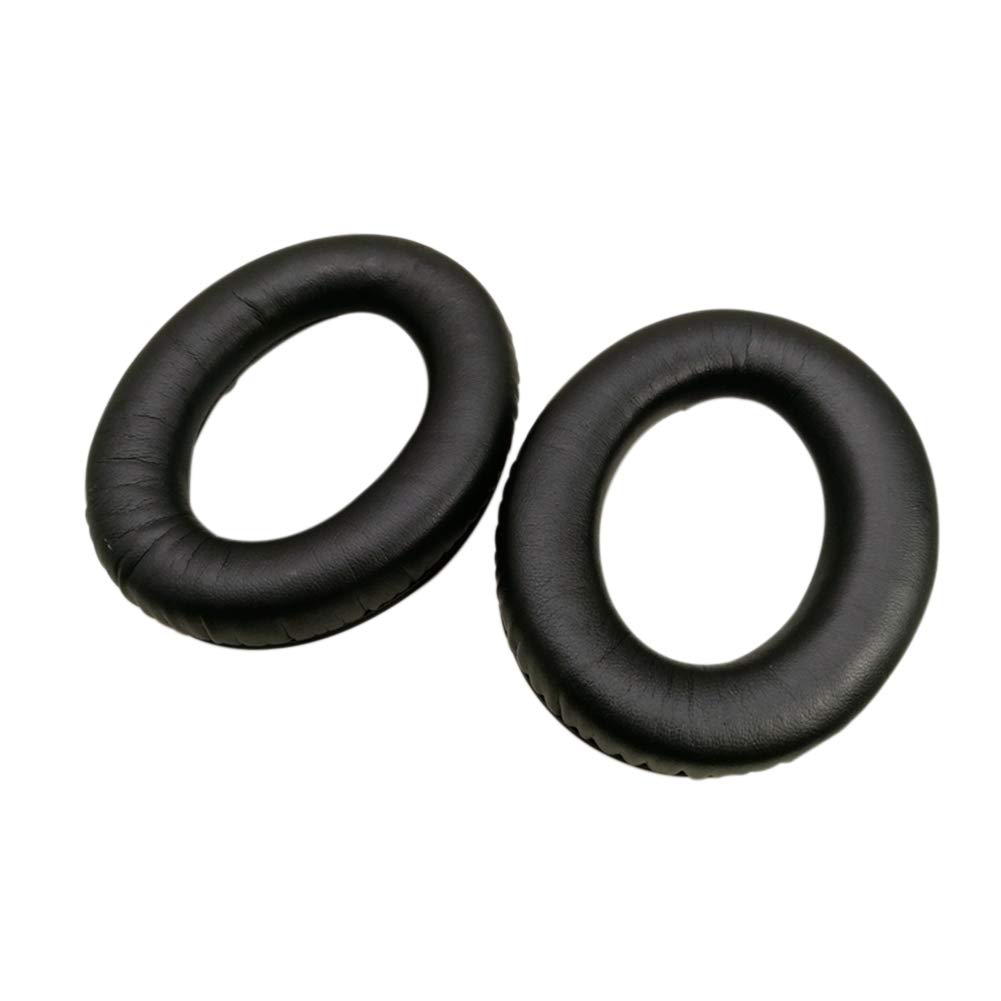 Meijunter Replacement Earpads Cushions Cover for Kingston HyperX Cloud Revolver&Revolvers Gaming Headset - Leather Ear Pad Foam Earmuffs 2 Pcs（Black）