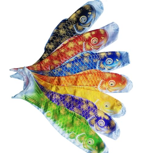 Manga de viento Koinobori Uonlytech de seda con estampado en caliente para jardín 8