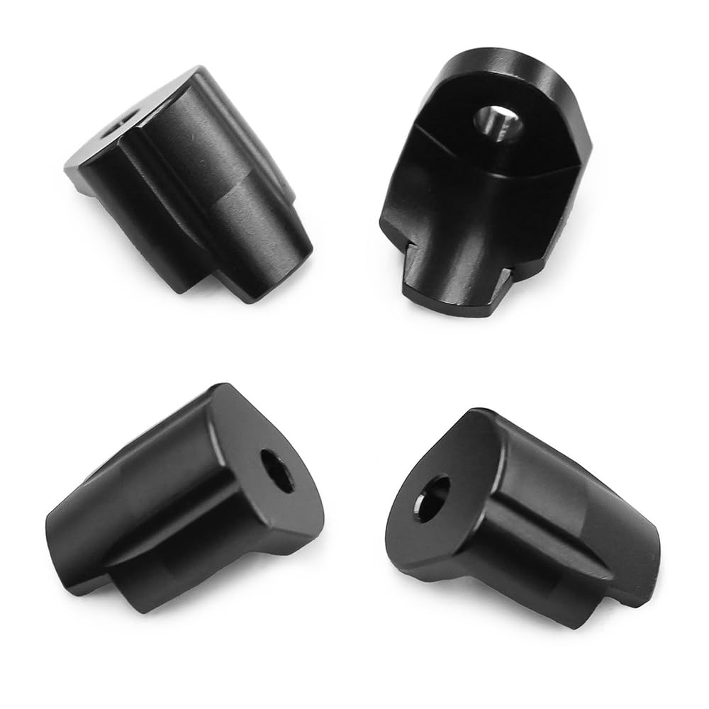 4Pcs Aluminum Alloy Shock Absorber Cap Protector for Arrma 1/14 Mini Mojave 1/18 Typhon Granite GROM RC Car Anti-Collision Cap (Black)