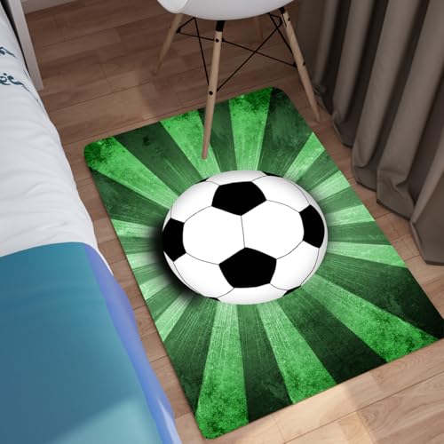 Kids Football Mat - Grass Football Rug for Boys Kids Room Sports Carpet Rugs, 2'×3'