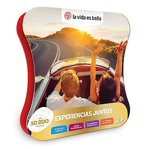 LA VIDA ES BELLA - Caja Regalo para Hombre o Mujer - Experiencias Juntos - Ideas Regalos Originales - 1 Experiencia de Estancia, gastronomía, Bienestar o Aventura para 2 Personas