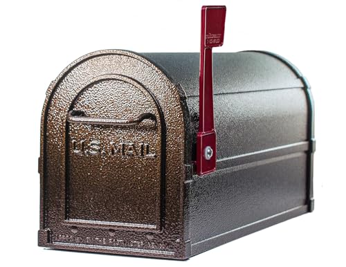 Aluminum Mailboxes for Outside. Double Door with Magnetic Latches. Our Mailboxes are All Powder-Coated for Extra Durability Four Colors to Choose from. Made in The USA (Bronze)