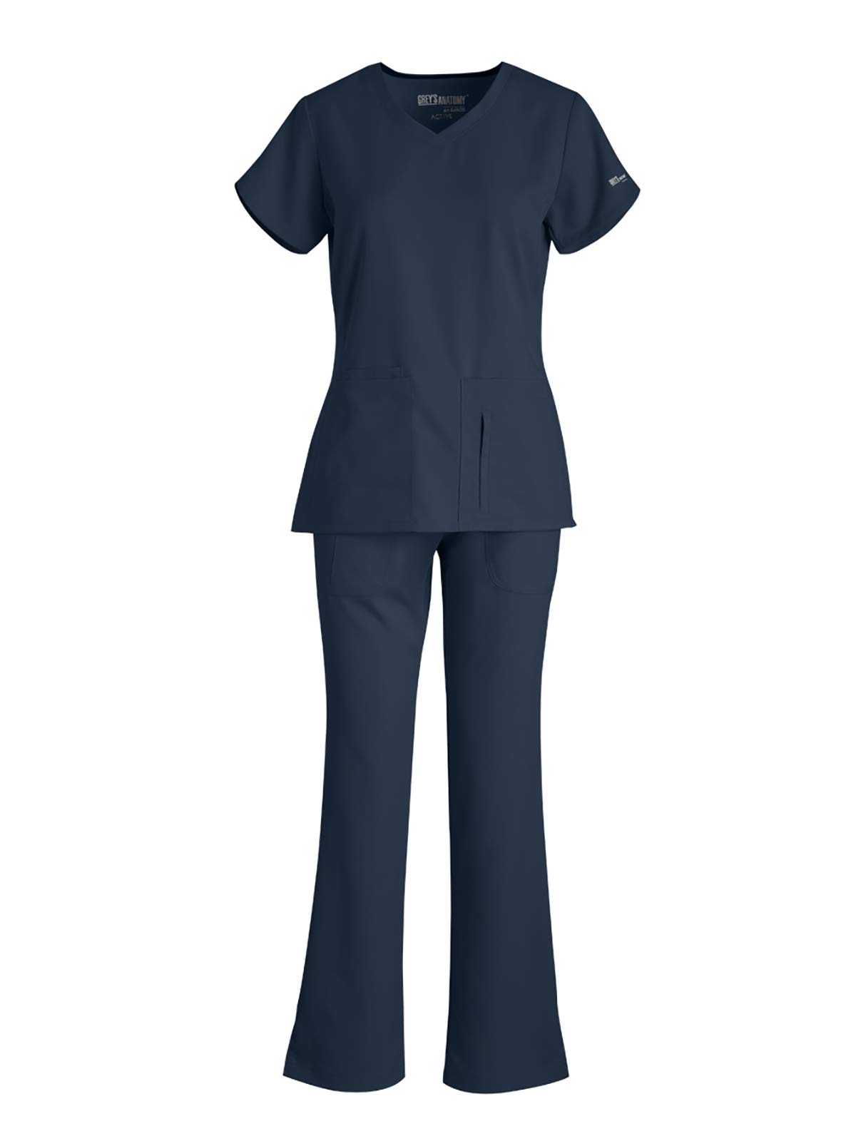 Greys Anatomy Pocket Top Bundle With Drawstring Pant Medical